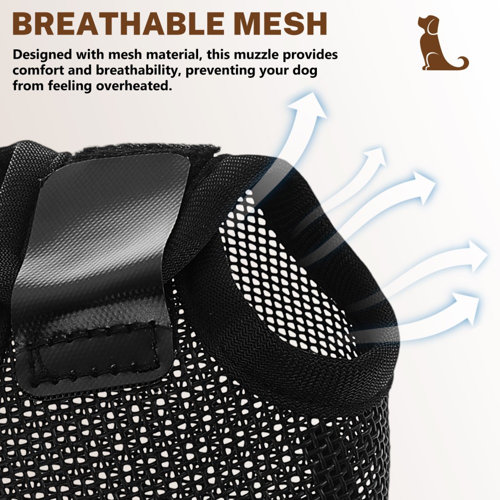 Short Snout Dog Muzzle Breathable Muzzles Adjustable for Grooming