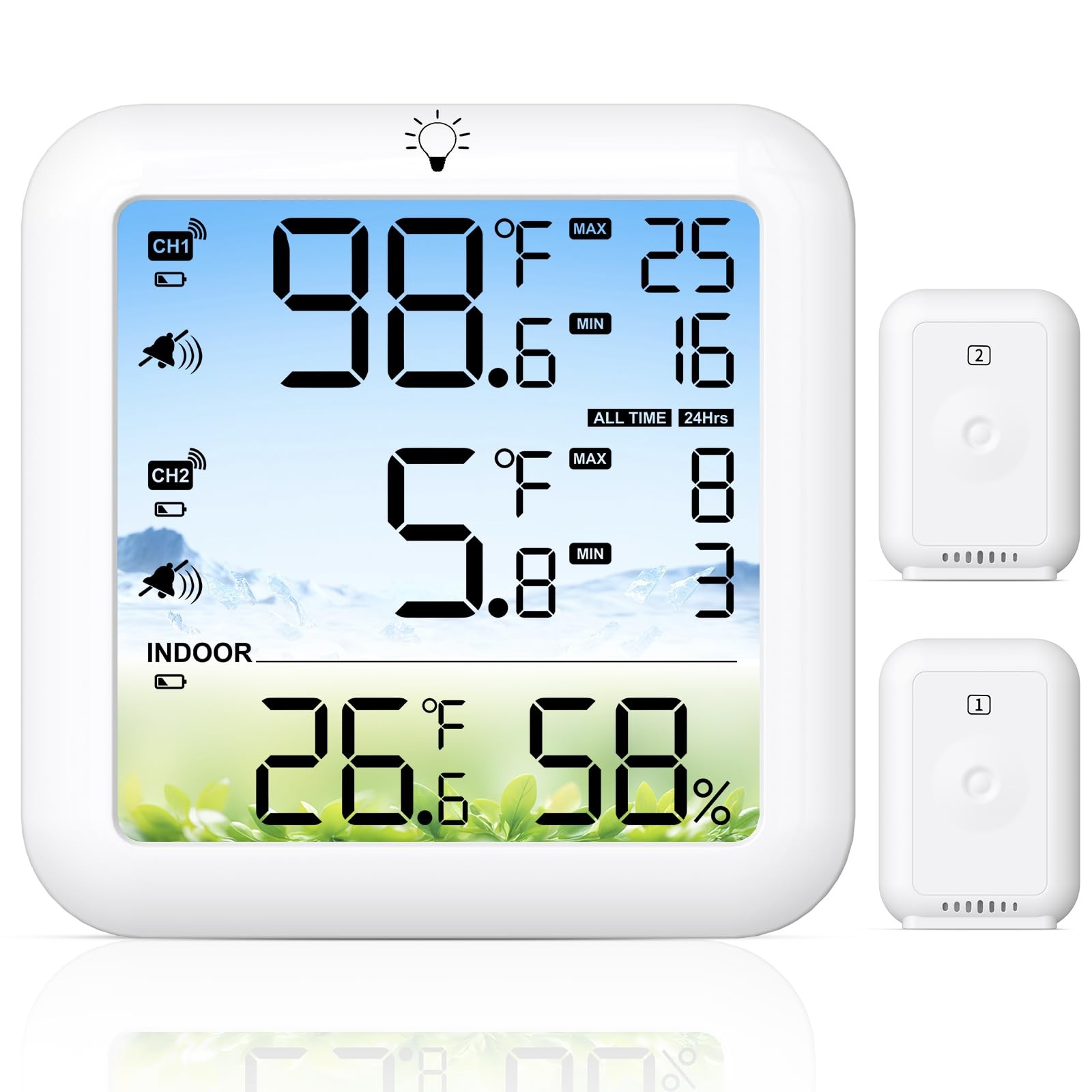 LSNDRG Freezer Thermometer with Alarm – Digital Refrigerator Temperature Moni...
