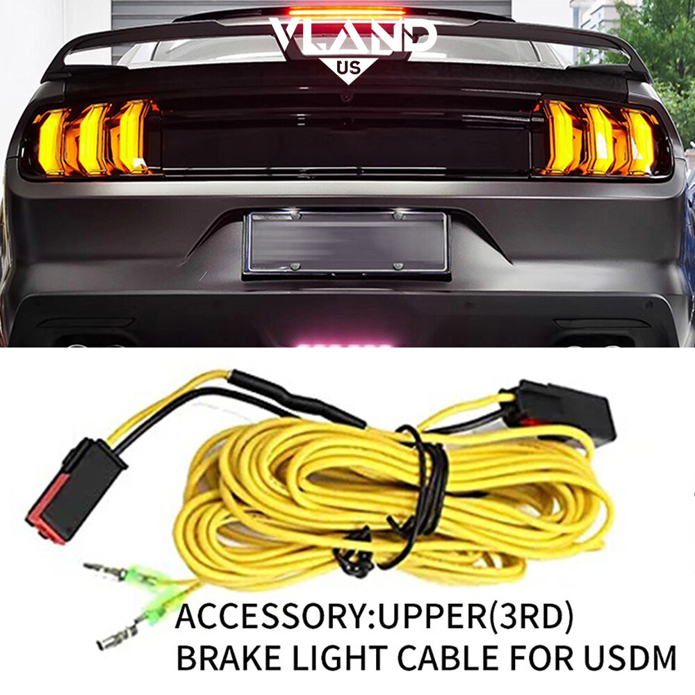 VLAND For 2015-23 Ford Mustang 5Mode Tail Light Wiring Harness Brake Light Cable