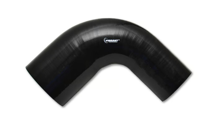 Vibrant 2780 Tubing Elbow - 90 Deg - Reducer - 2-1/2 in to 2 in - Black Silicone