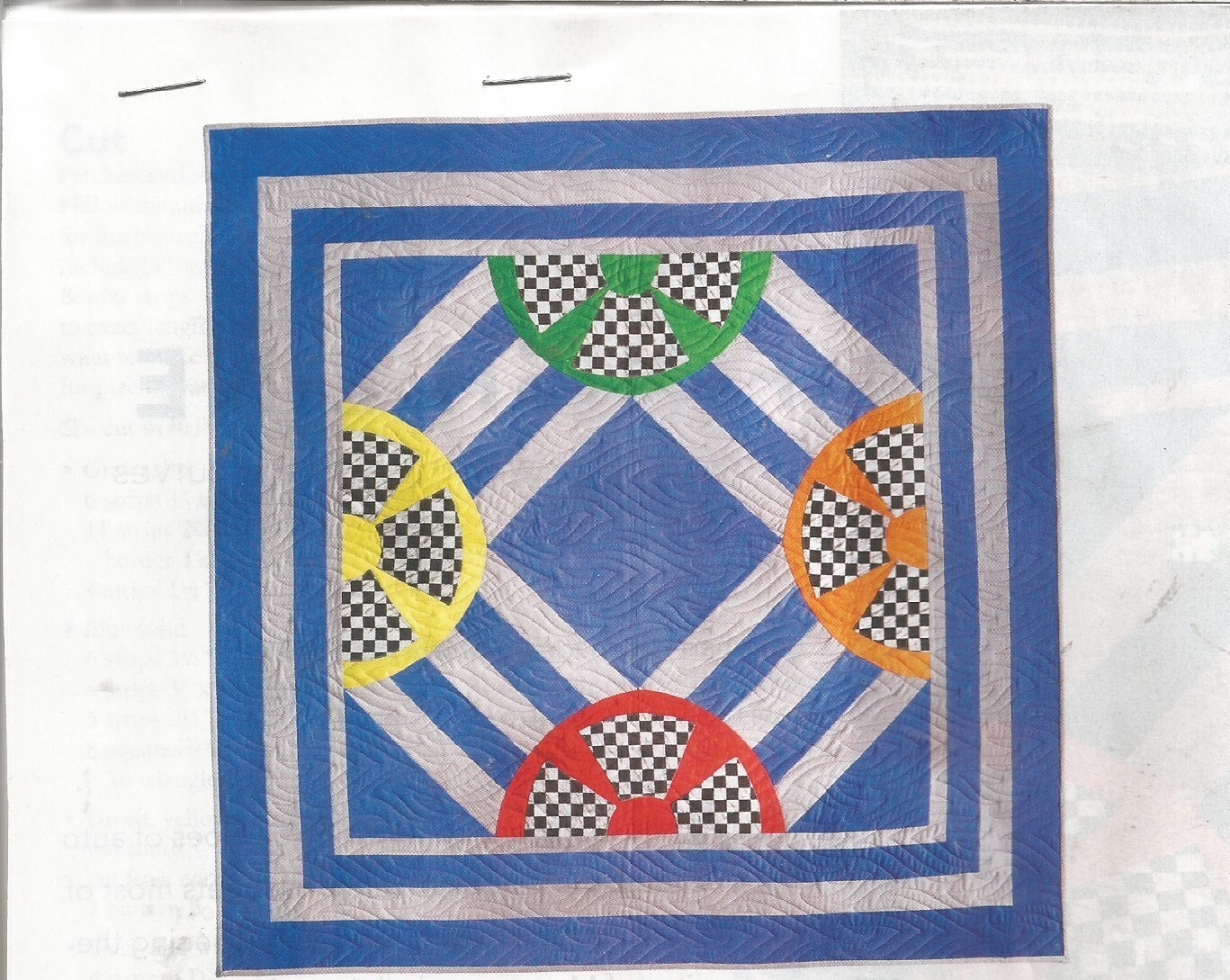 E0219   FINISH LINE QUILT PATTERN/INSTRUCTIONS