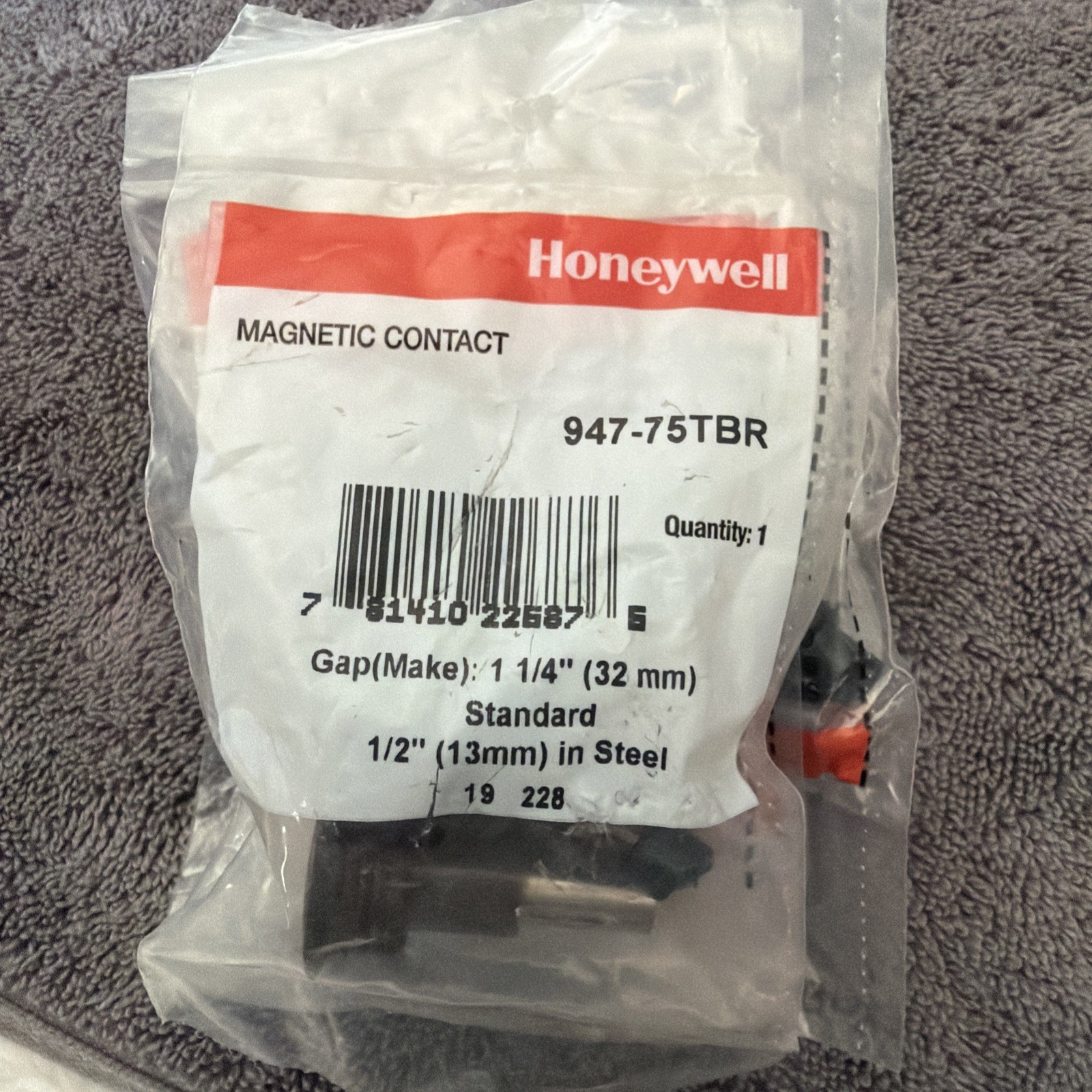 HONEYWELL 947-75TBR Brown Steel Door Magnetic Contact