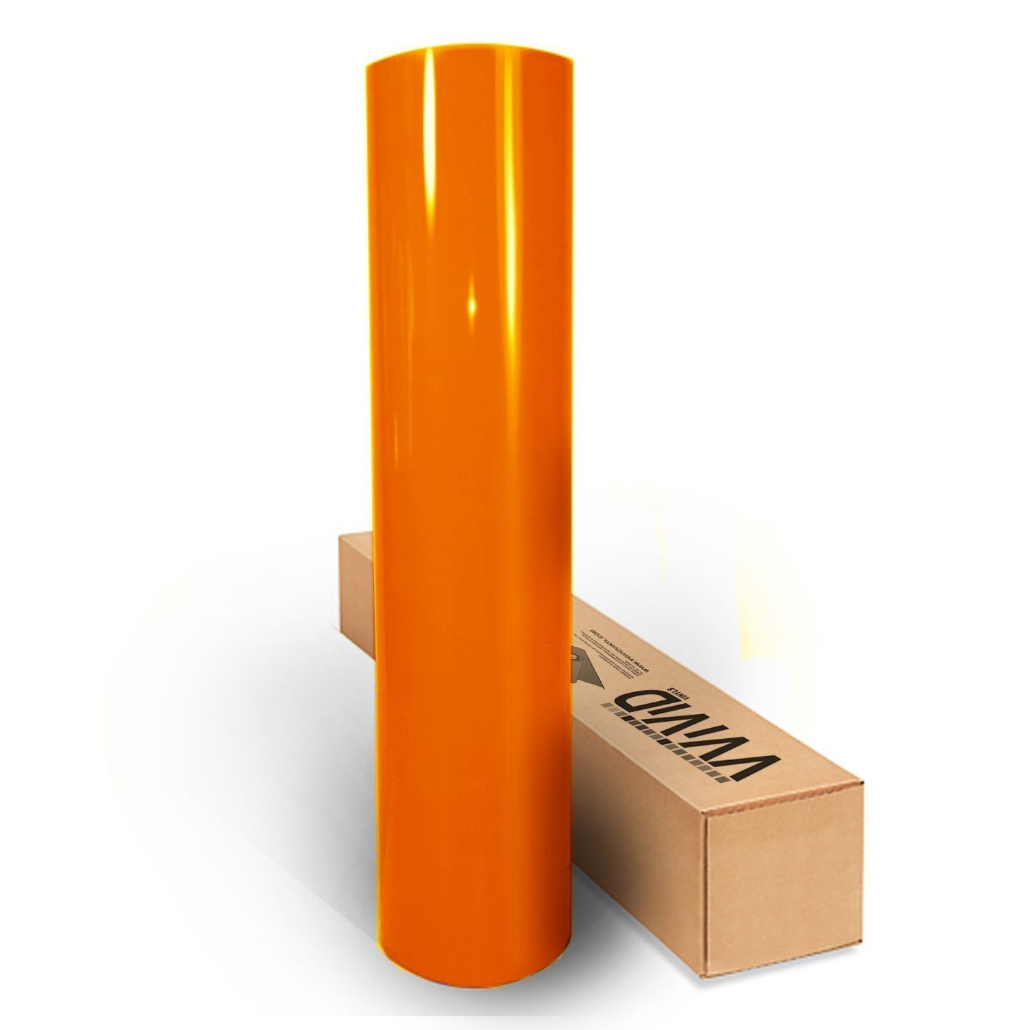 Orange High Gloss Realistic Paint-Like Microfinish Vinyl Wrap Roll with VViVi...