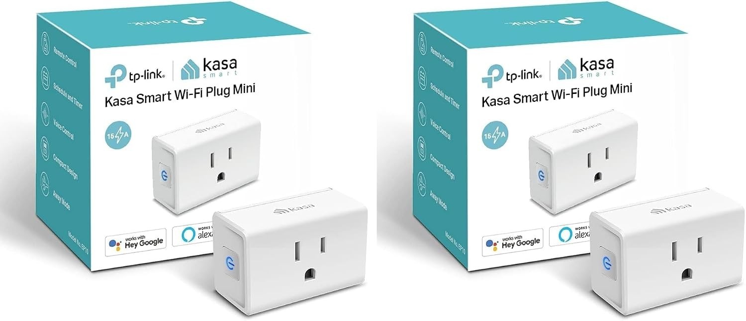 2-Pack Wi-Fi Smart Home Plug - Easy Setup, Remote Control, & Compact Design