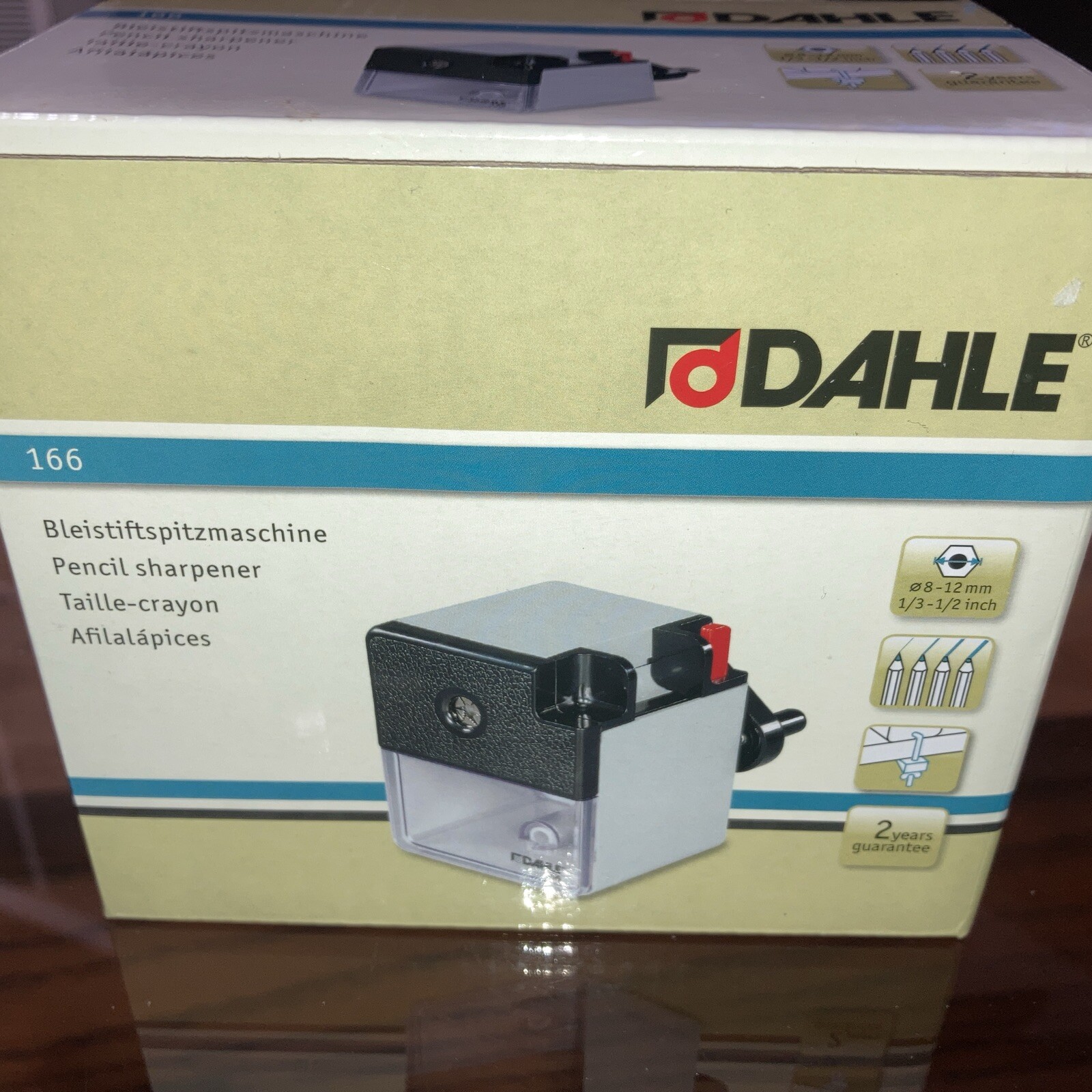 Vintage Made In Germany Dahle 166 Desk Any Size Pencil Sharpener - Tested