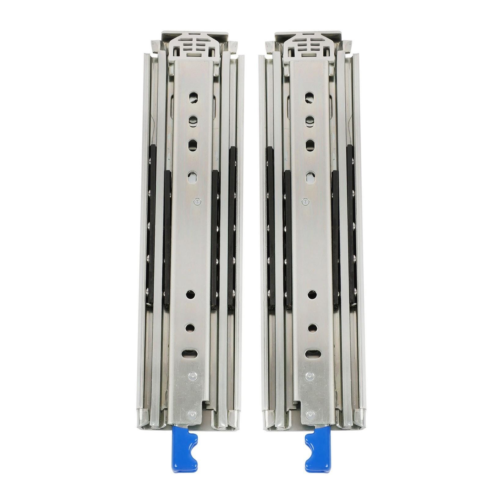 1 Pair Locking Drawer Slides 12 Inch Lock & Full Extension 500 lbs Load Capacity