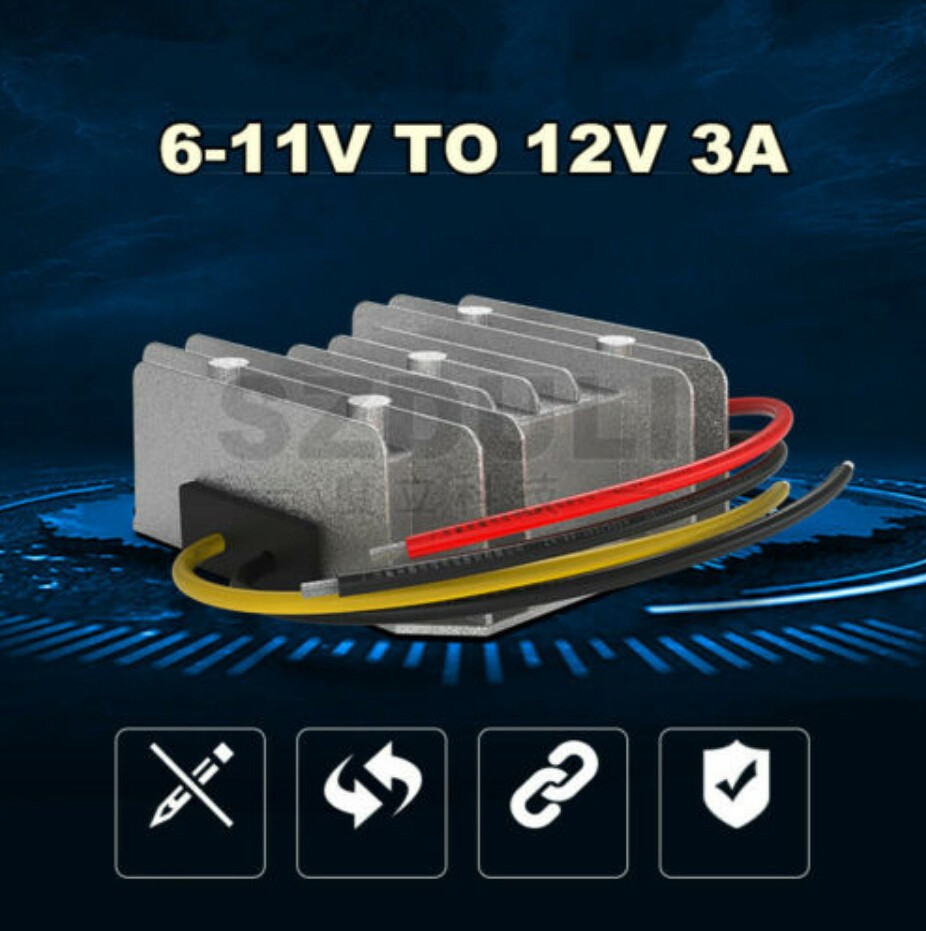 DC-DC Car 6V Step Up to 12V 3A 36W Boost Power Converter regulator Module