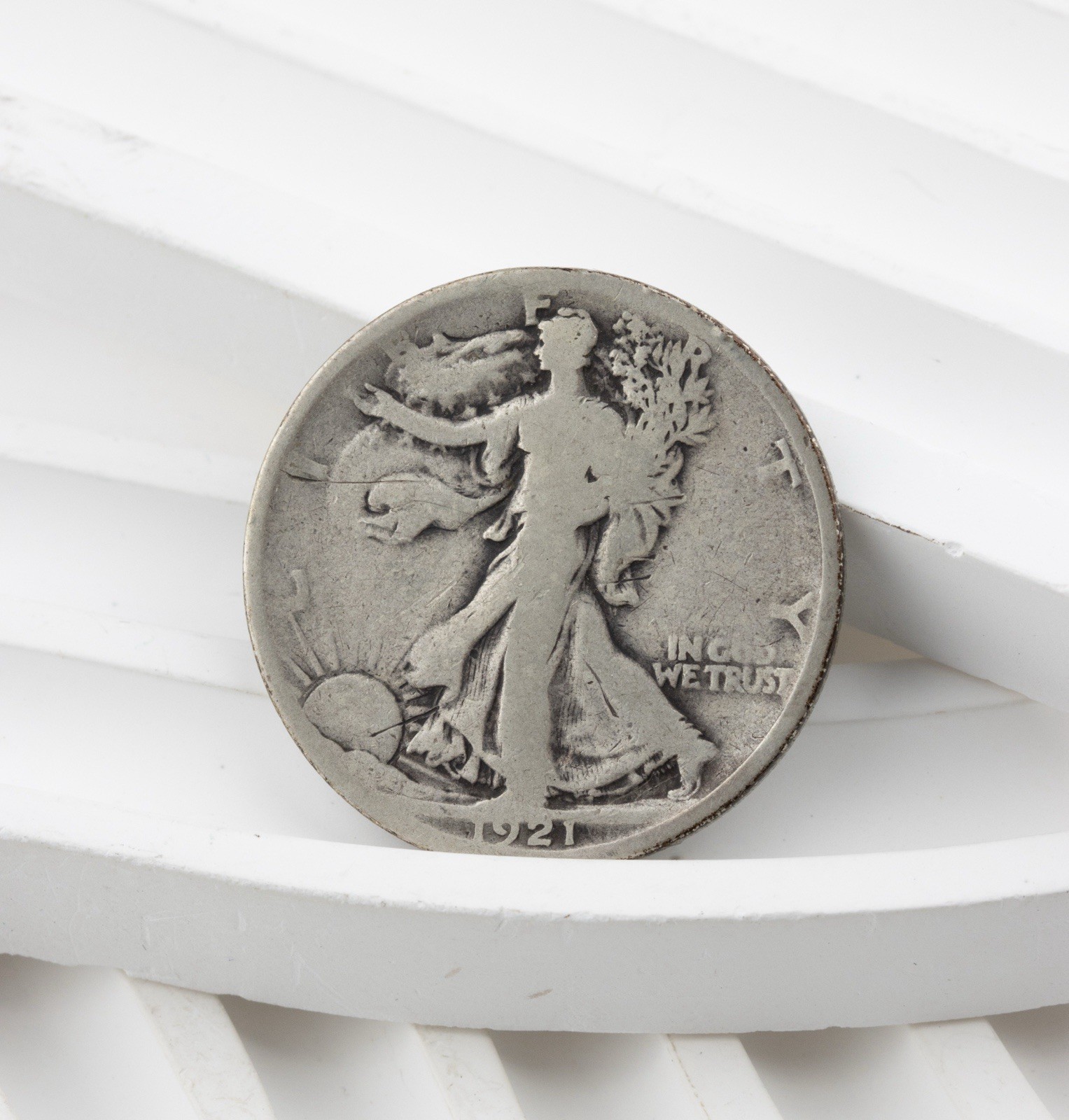 1921 Walking Liberty Half Dollar Good Better Date 1921-P  - 1063B