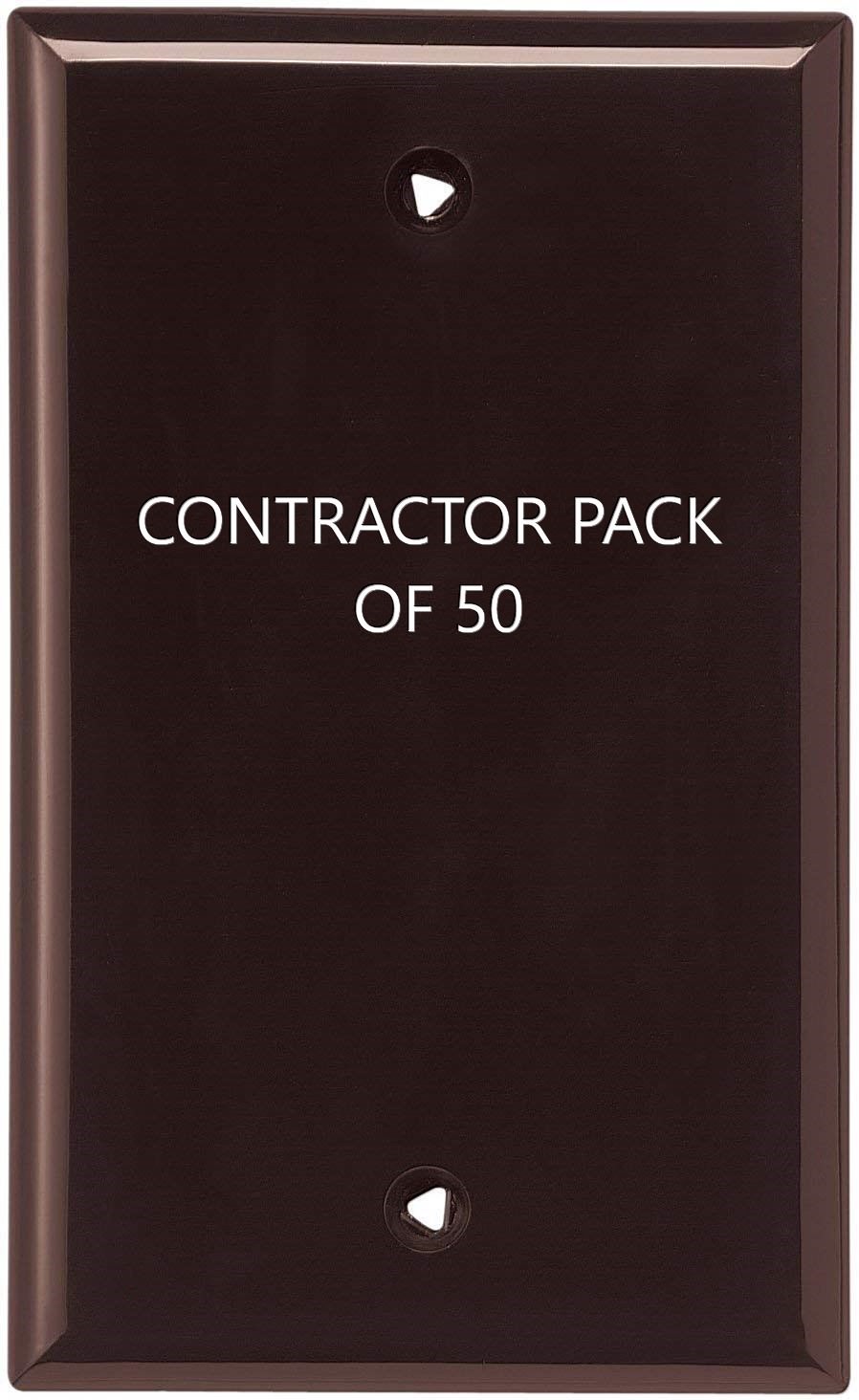 50 pack Brown Blank 1 Gang Thermoplastic Wall Plates Eaton / Cooper 5129B NEW