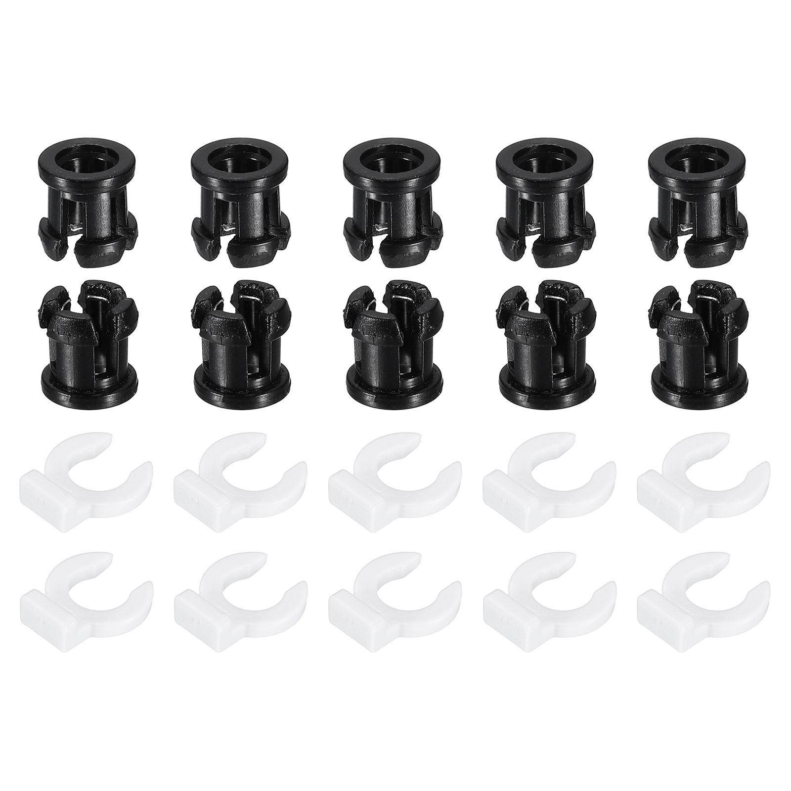10 Set 3D Printer Tube Coupler Set Joint Connector 7.5mm OD x 4mm ID Black/White