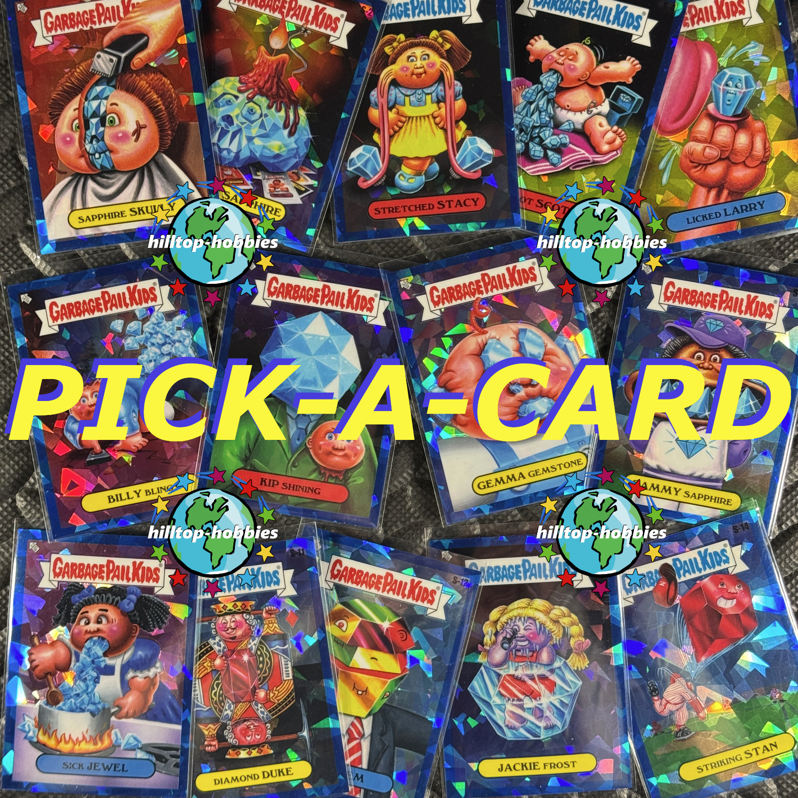 GARBAGE PAIL KIDS 2024 SAPPHIRE 5 SATIRES BASE BLUE PICK-A-CARD SATIRE S1-14