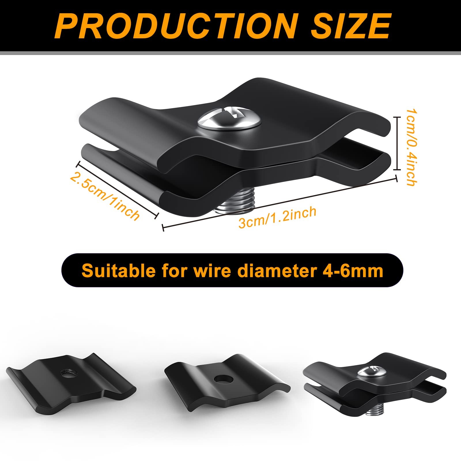 Gridwall Joining Clips Black Wire Grid Panel Connectors For Wall 18 PCS