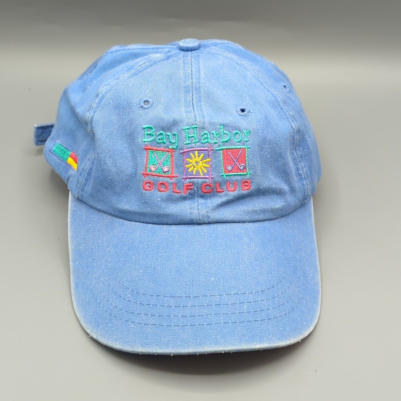 Bay Harbor Golf Club Hat Cap Blue Strapback Ahead One Size Adjustable