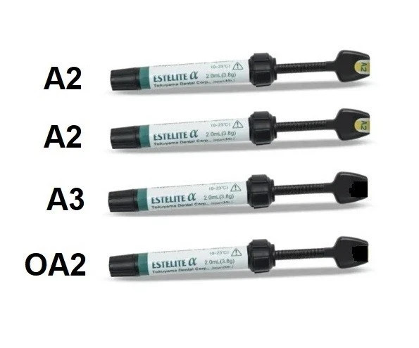 Dental ESTELITE ALPHA Resin Based Restorative Material 3.8gm - SHADES A2 A3 OA2