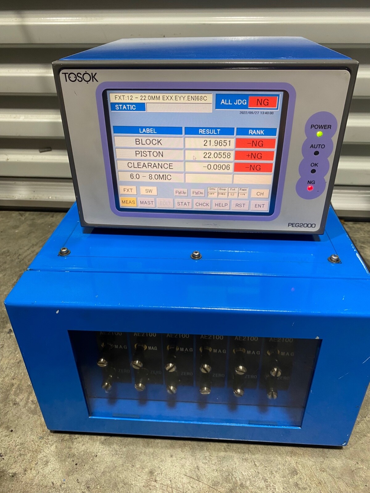 TOSOK PEG2000 Display Unit With 6 AE2100 Electronic Transducer