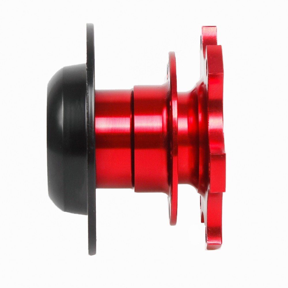 14inch Red Deep Dish Drifting Racing Steering Wheel+Red Quick Release Adapter