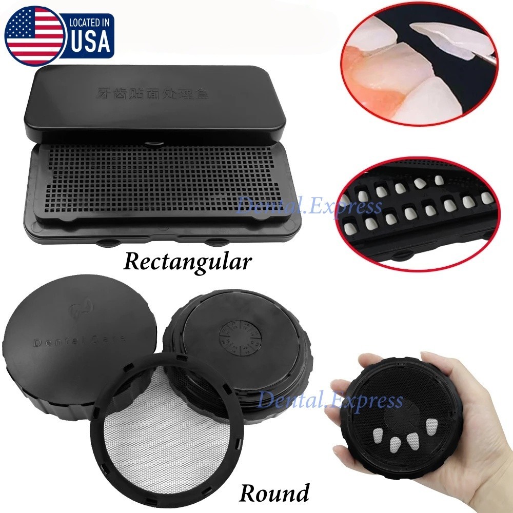 Dental Tooth Veneer Pretreatment Patch Box Ceramic Veneers Storage Boxes Holder