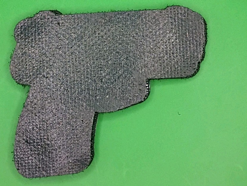 New Tactical Pistol Morale Patch Range Bag PVC Hook Loop Backing Unbranded Gear