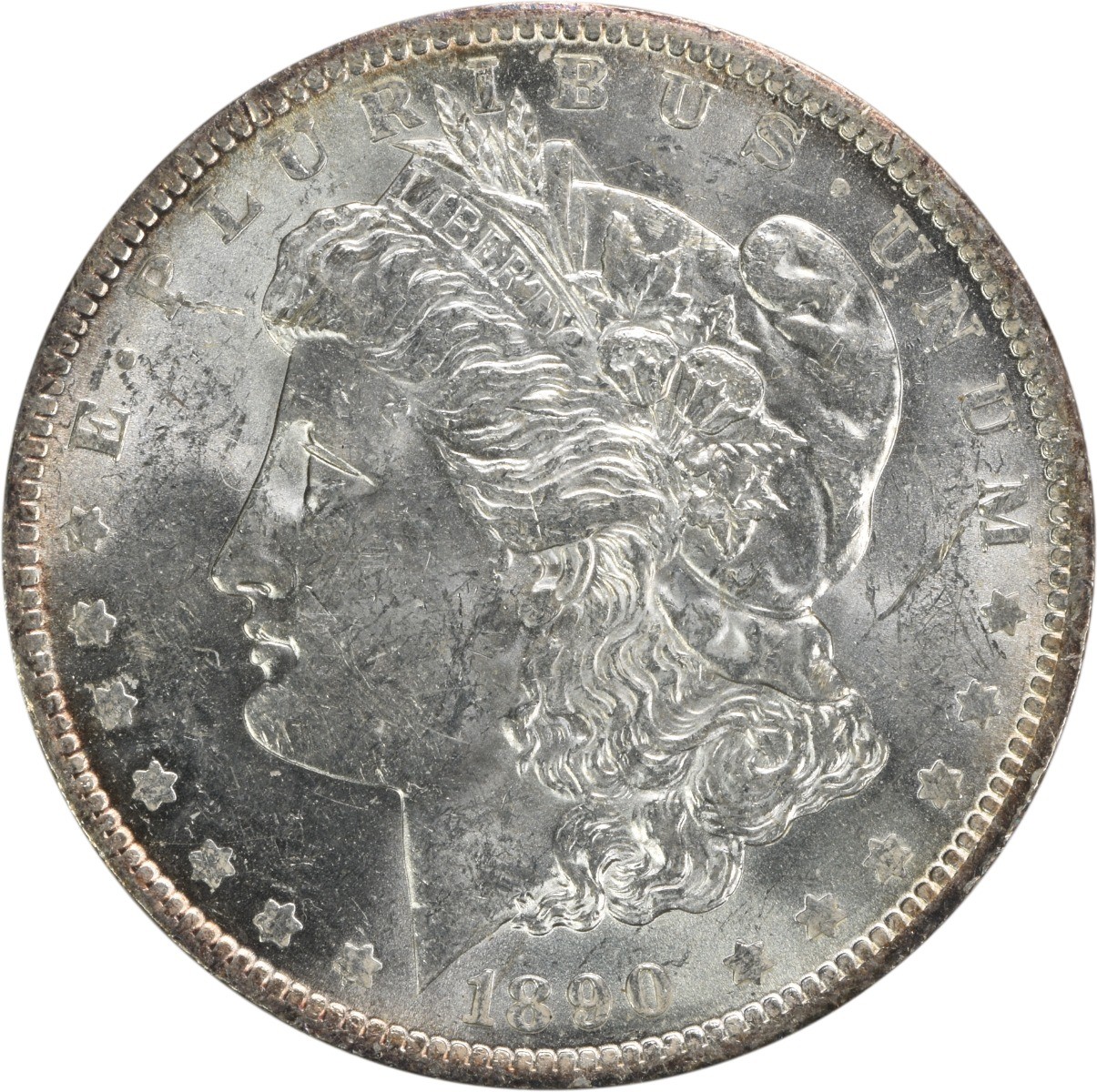 1890-O Morgan Silver Dollar BU Uncertified #206