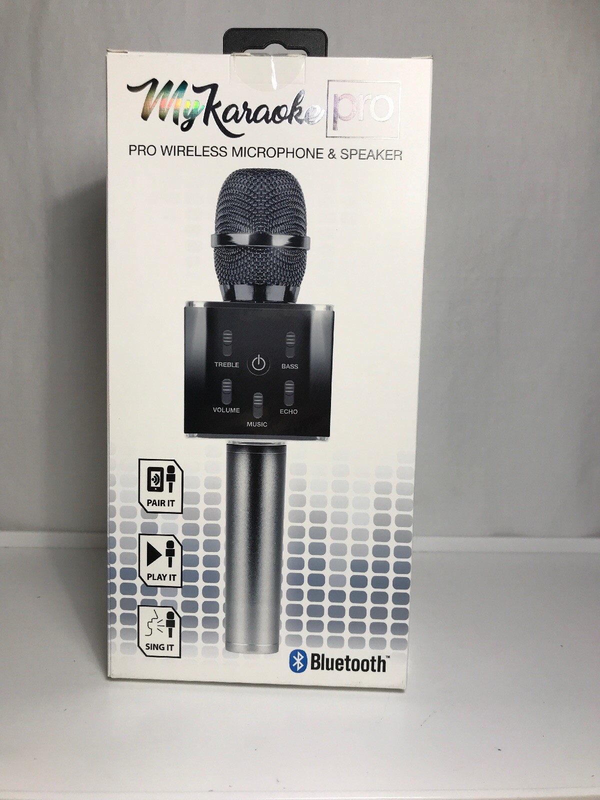 MyKaraoke Pro Microphone And Speaker, Black, MK-MC200B