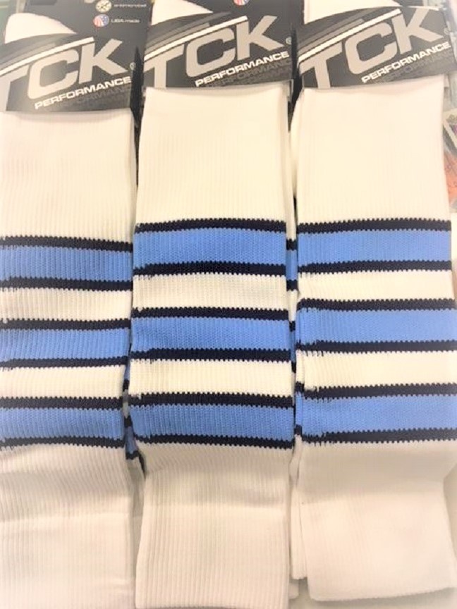 TCK Baseball Socks White/Navy/Columbia Blue/Navy-New
