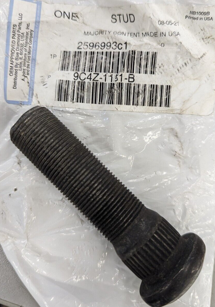 2596993C1 International HP Wheel Stud M22 X 1.5MM X 3.46" CNM10001405 NEW
