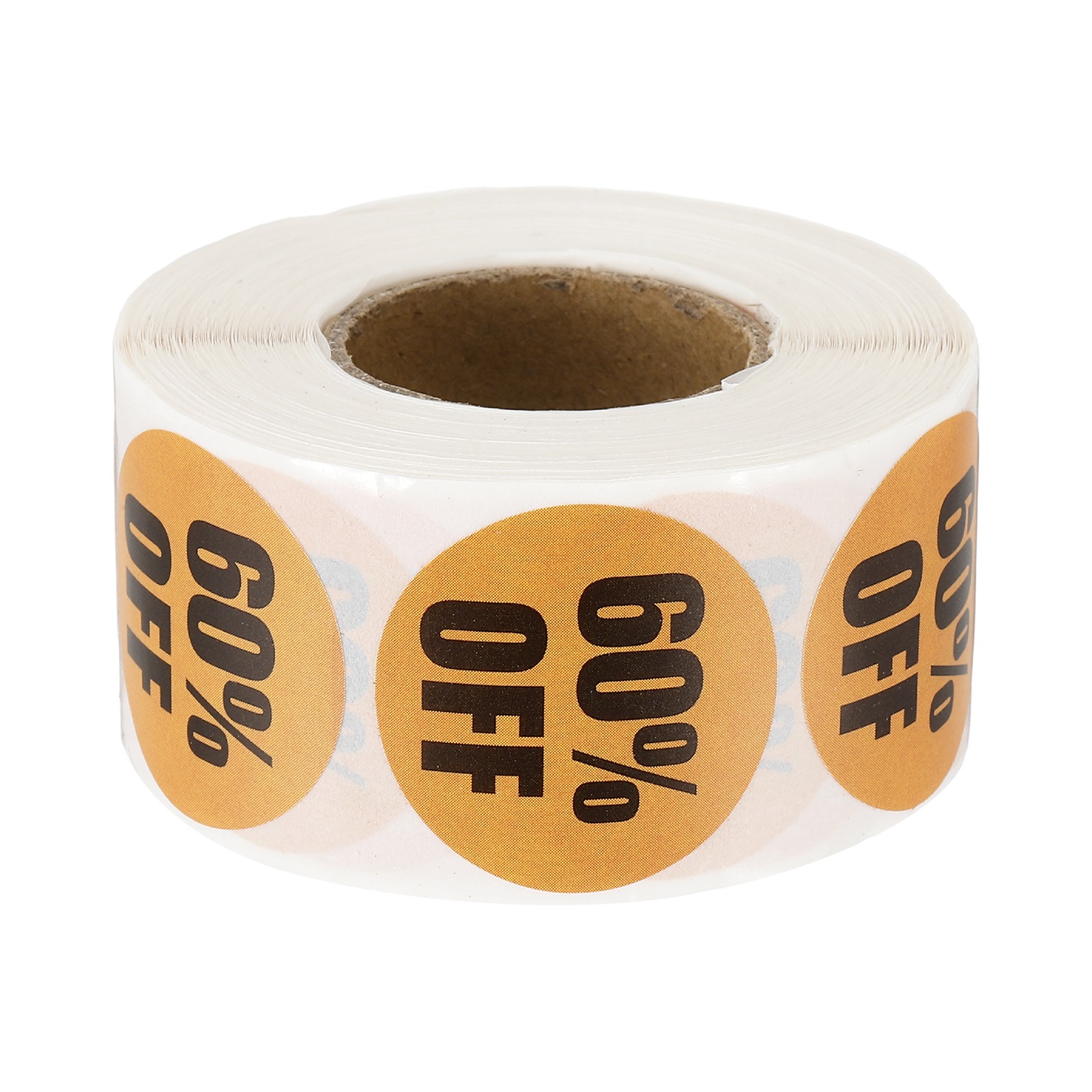 500 Pcs 60% Off Stickers for Retail for Shops, Orange