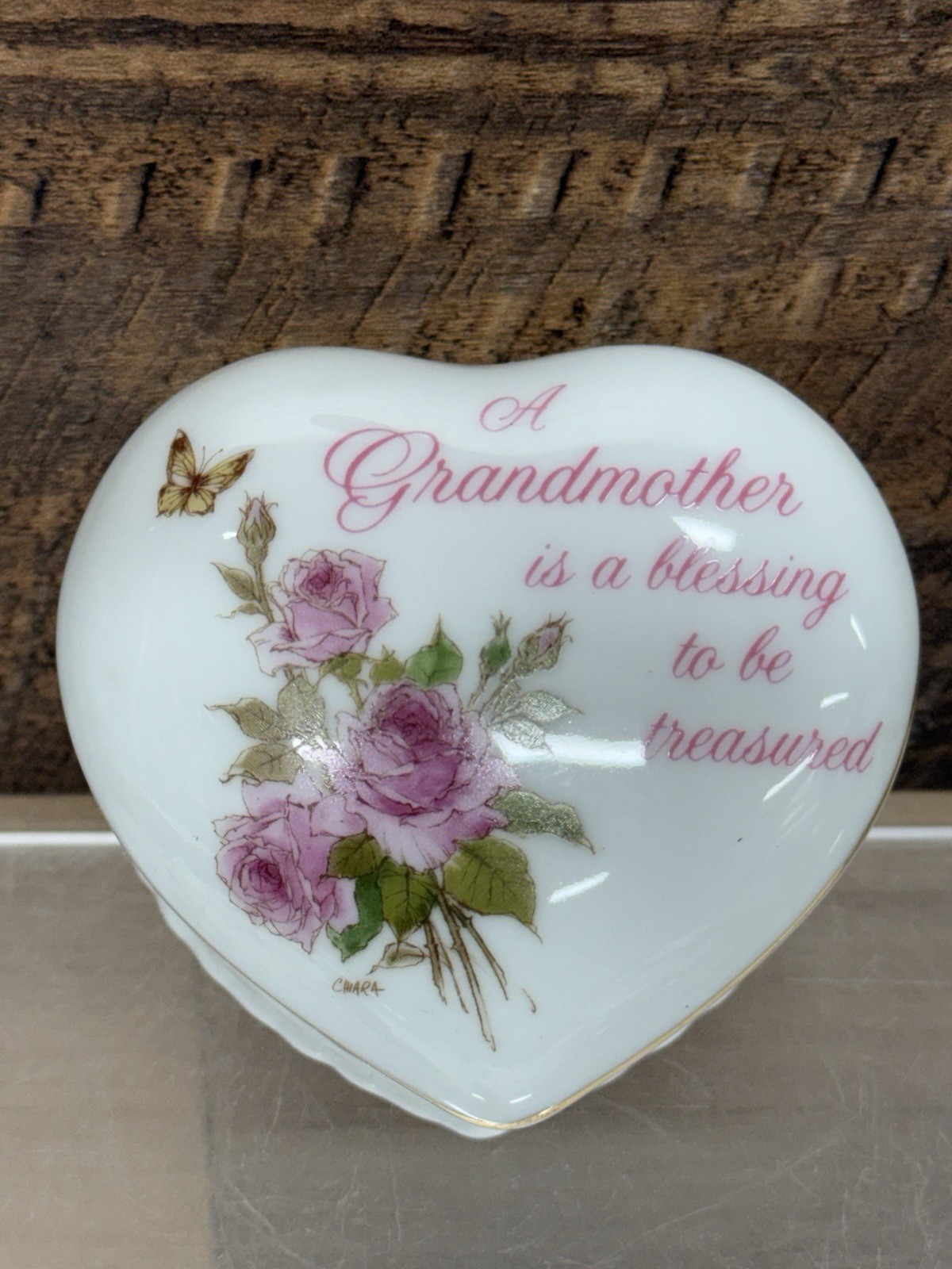 Heart Shaped Trinket Box “A Grandmother Is A Blessing…”