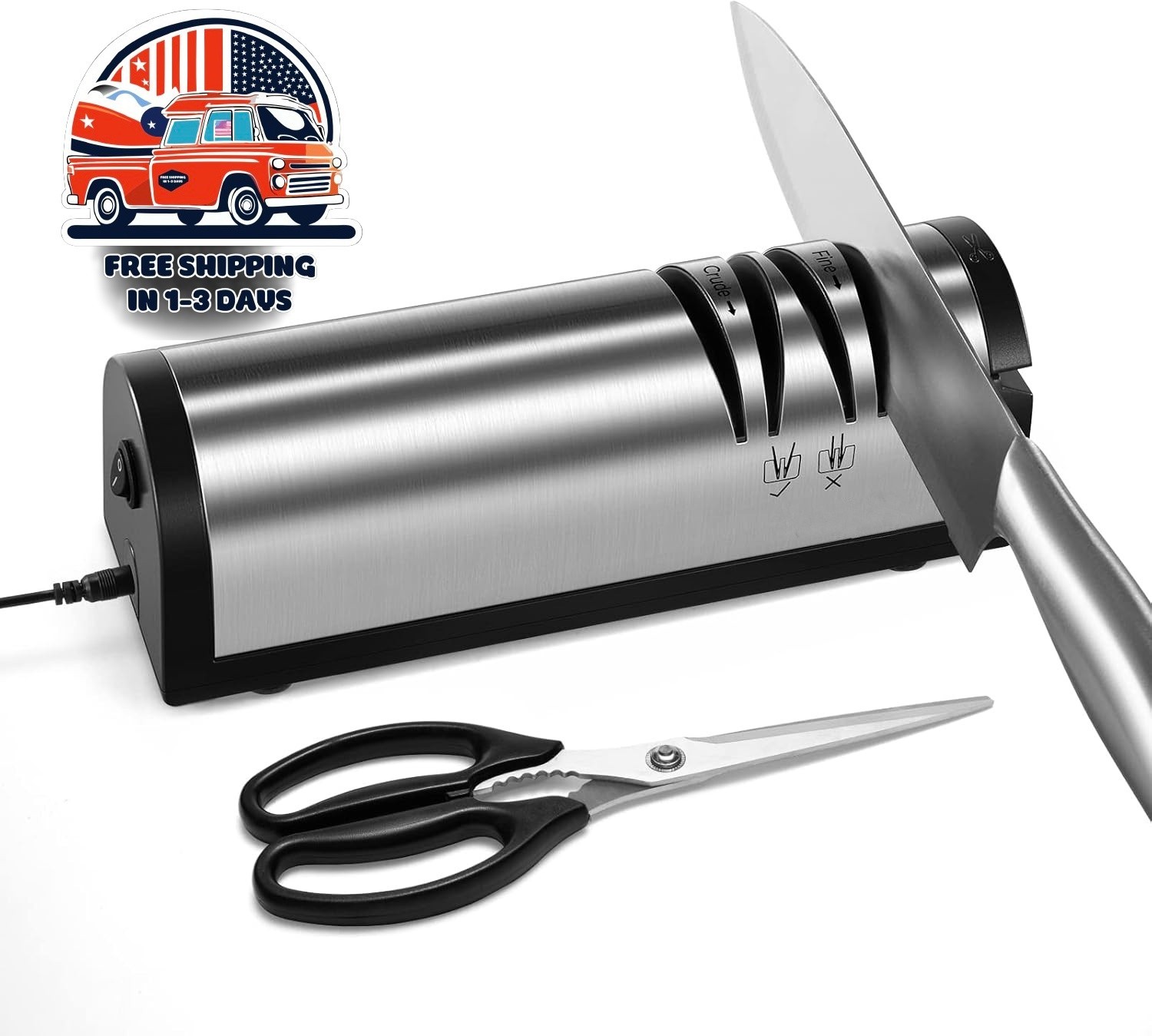 Afilador de Cuchillos Electrico Profesional con 2 Etapas Espada Afilado Rapido