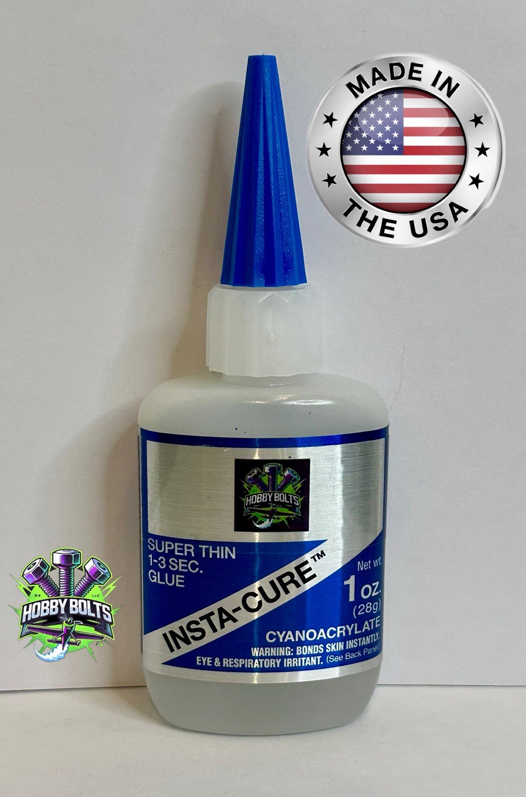Bob Smith 4Pc CA Combo 1oz Each, Thin, Medium, Thick, & Un-Cure. Hobby Bolts BSI
