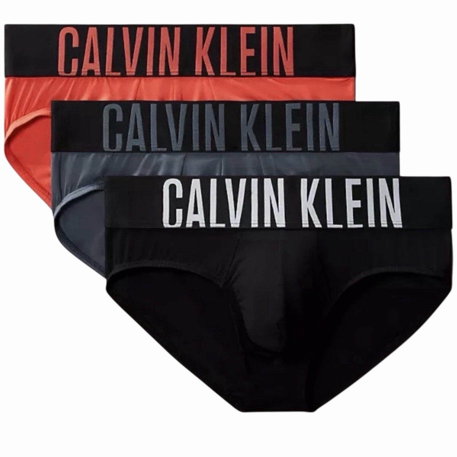 Calvin Klein Men’s Intense Power Microfiber Stretch 3 Pack Hip Brief LARGE