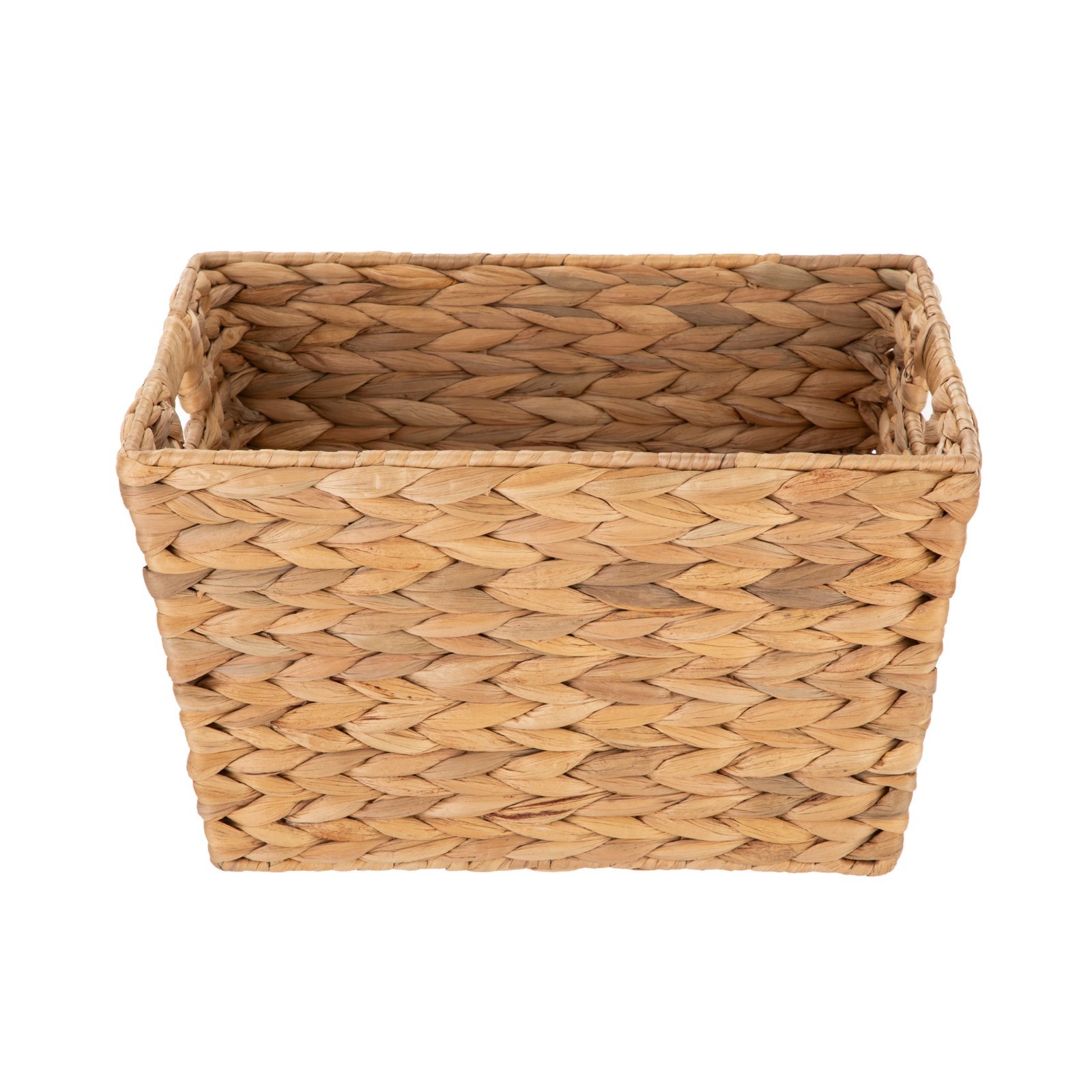 Large Hyacinth Storage Basket with Handles, 2 Pack