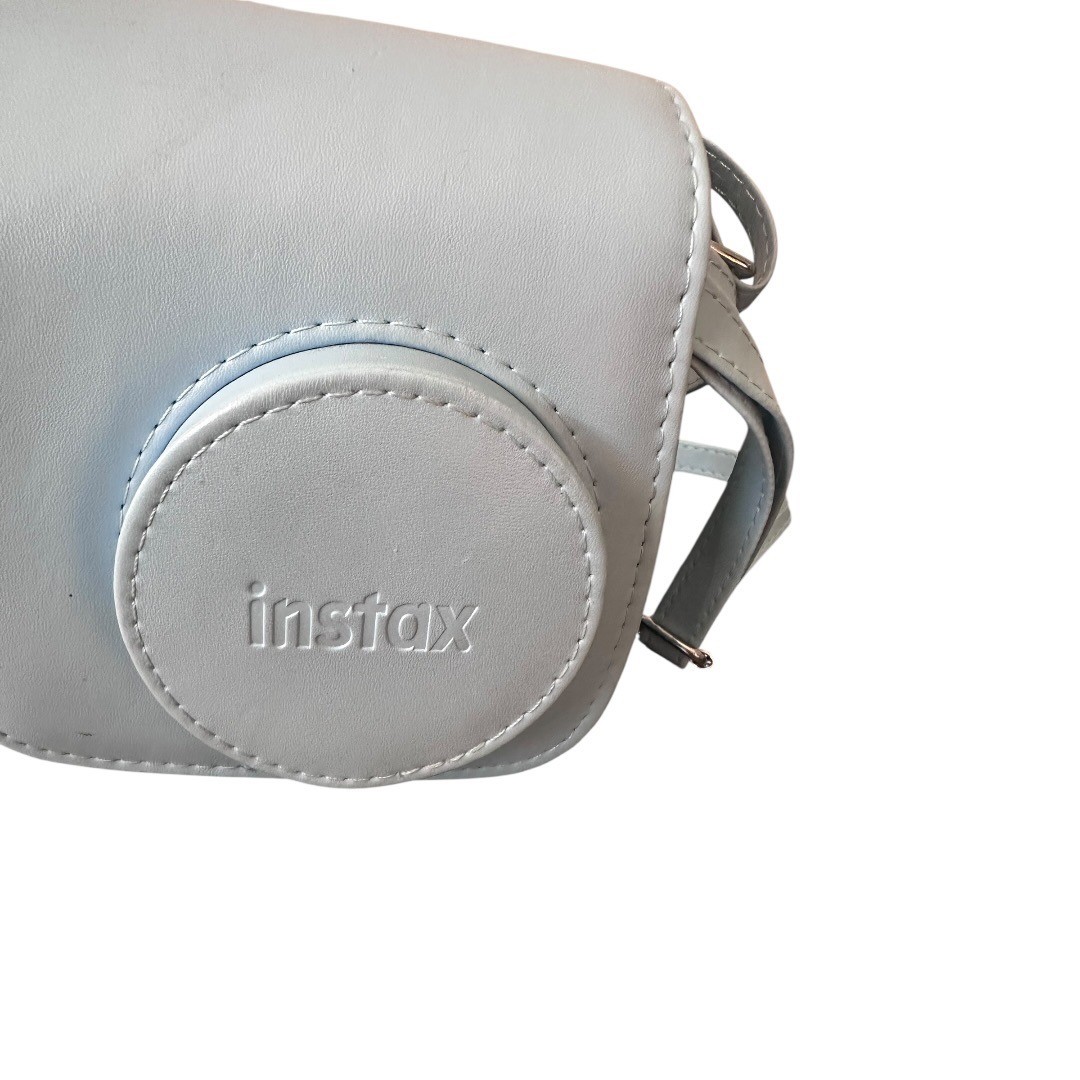 Fujifilm Instax Mini Camera Case Light Blue Synthetic Leather Crossbody Strap