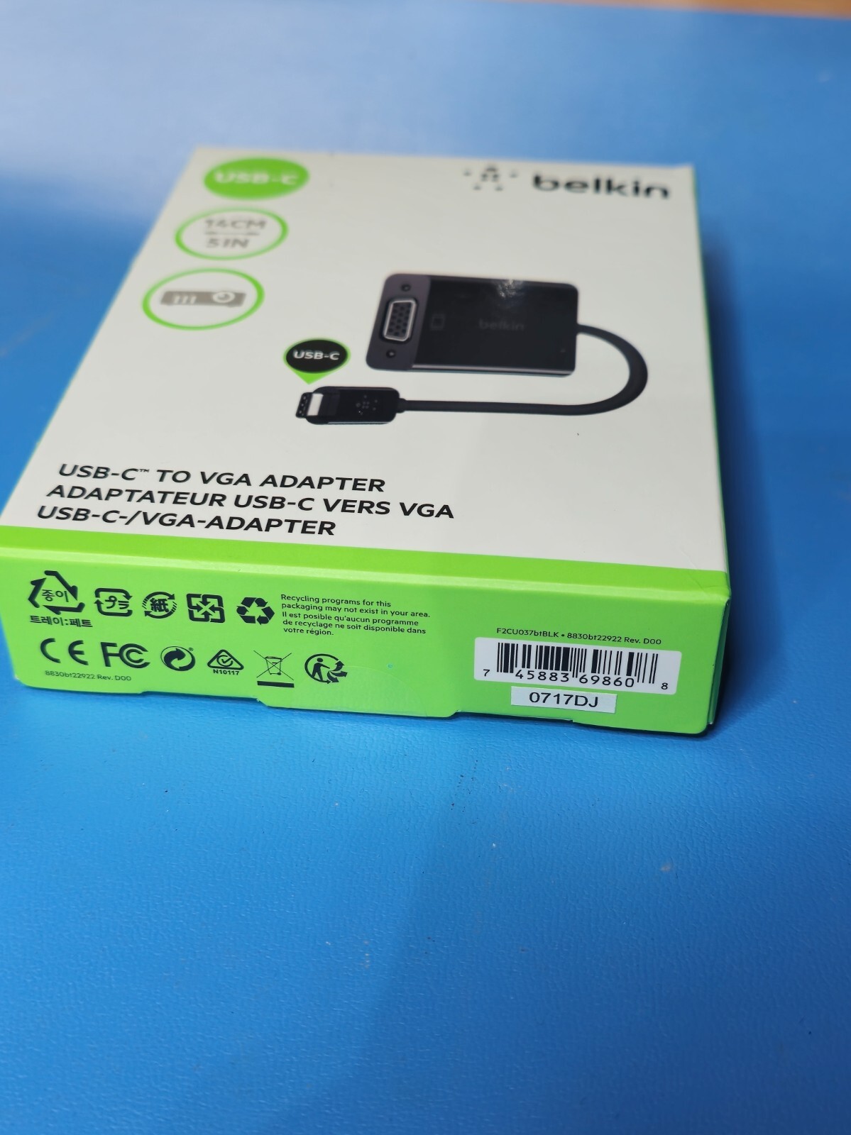 Belkin USB-C to VGA ADAPTER Cable 5in