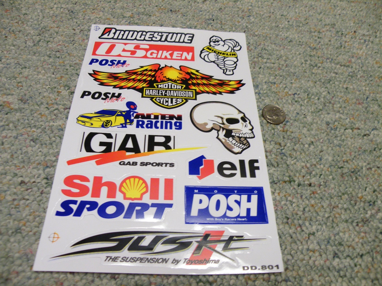 Decals / stickers R/C radio controlled Bridgestone Shell Elf Harley Posh   E81