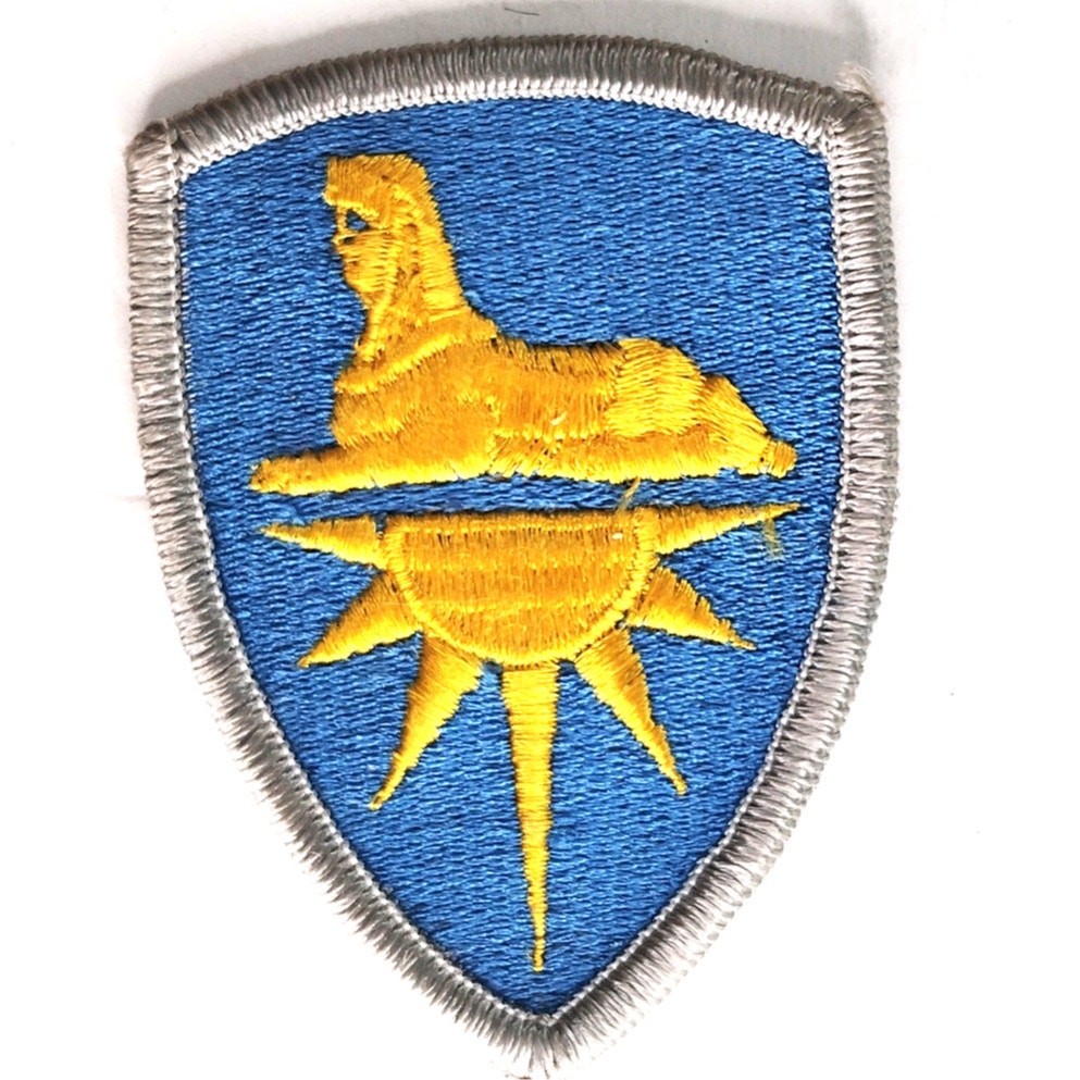 US Army Intelligence Command Novelty Embroidered Sphinx Sunburst 3" × 2" Sew‑On