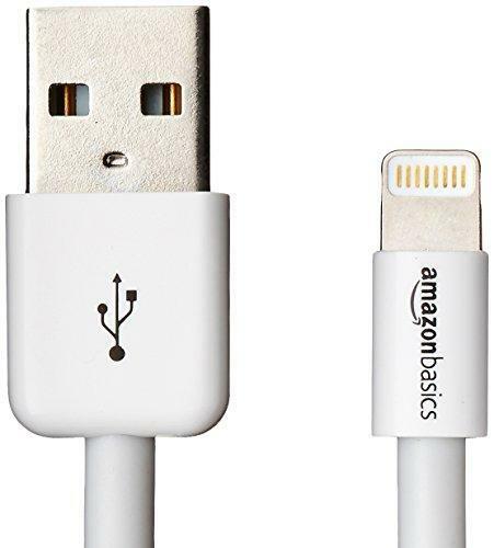 2 PACK AmazonBasics to USB A Cable - Apple MFi Certified - White 6FT