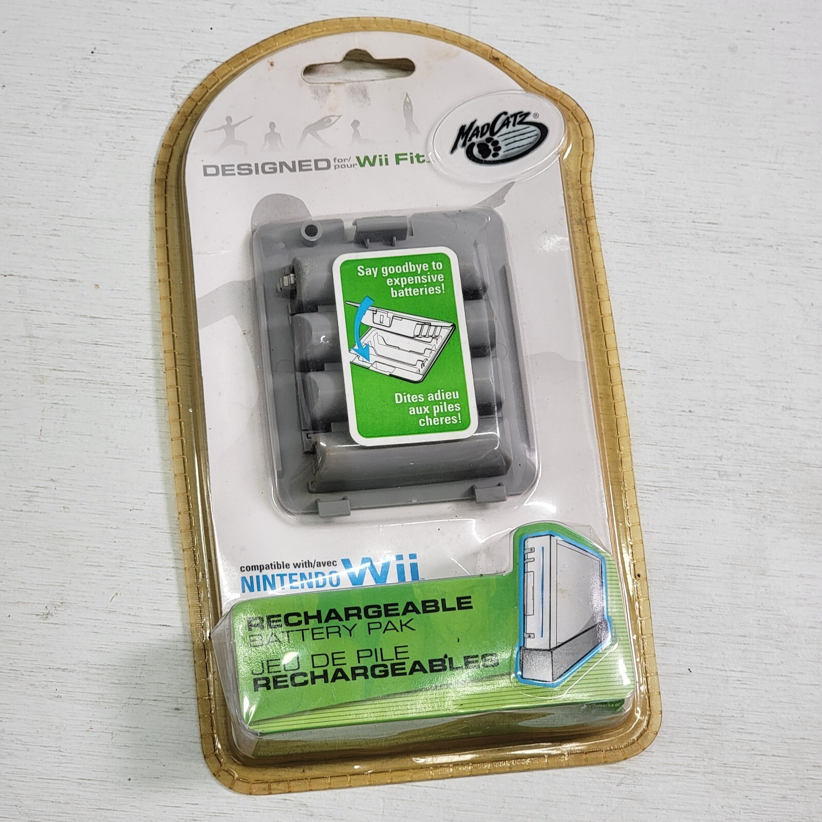 Mad Catz Nintendo Wii Fit Balance Board Rechargeable Battery Pack New Sealed