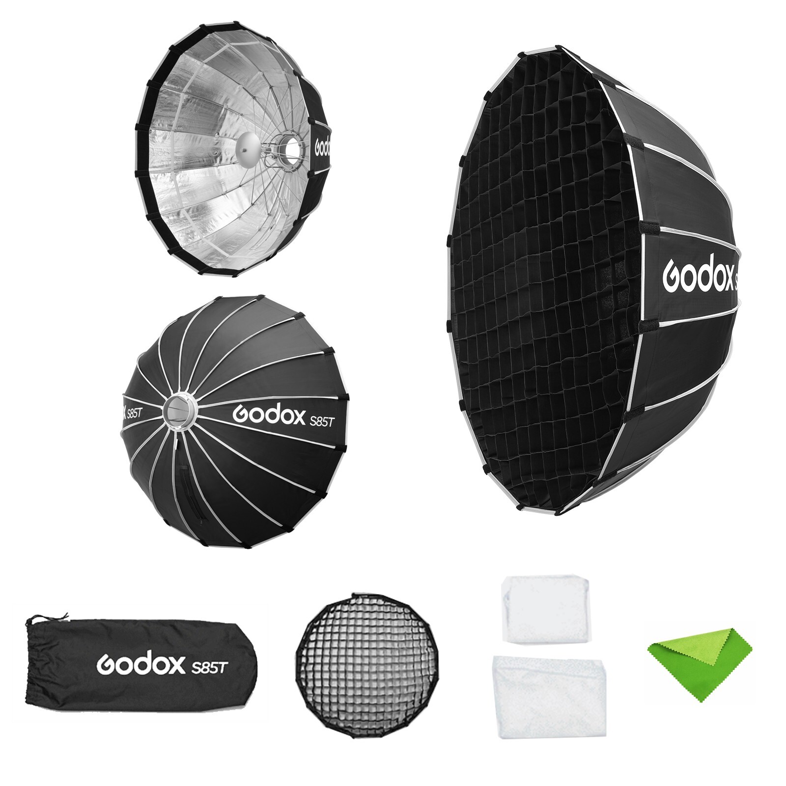 Godox S85T 85cm Umbrella Softbox Quick Release Soft Box Light Diffuser + Grid