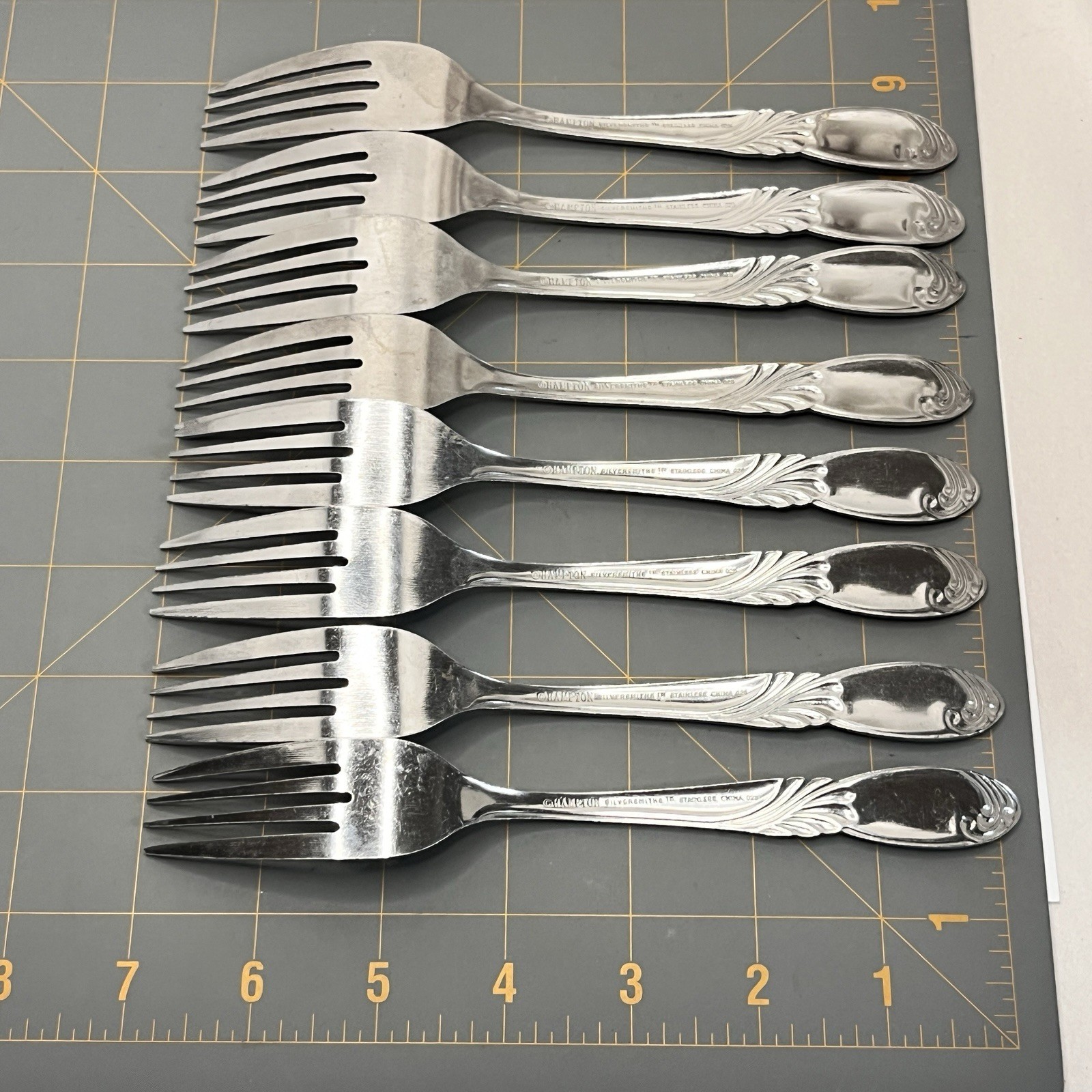 28 PIECES Hampton Silversmiths Stainless Flatware Danube Pattern fork spoon SL