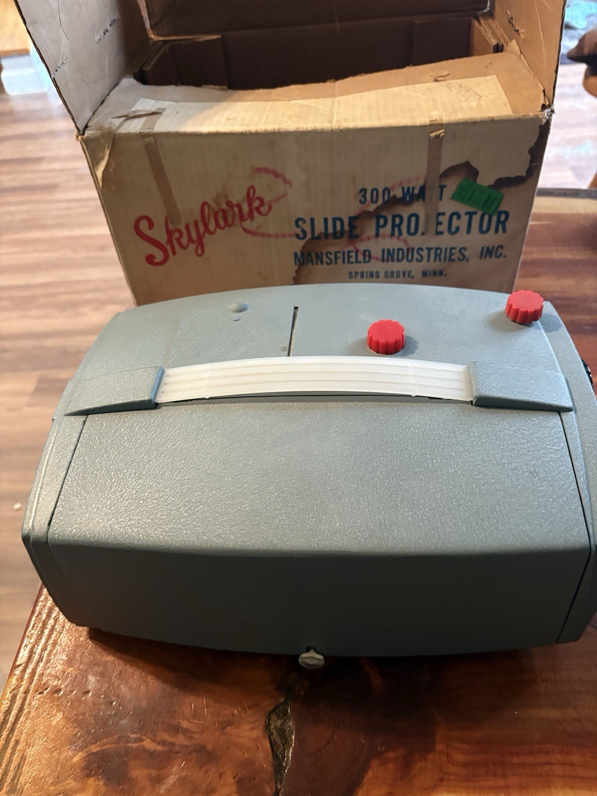 Vintage Skylark 300 Slide Projector-Mansfield USA-Metal Body-with Box