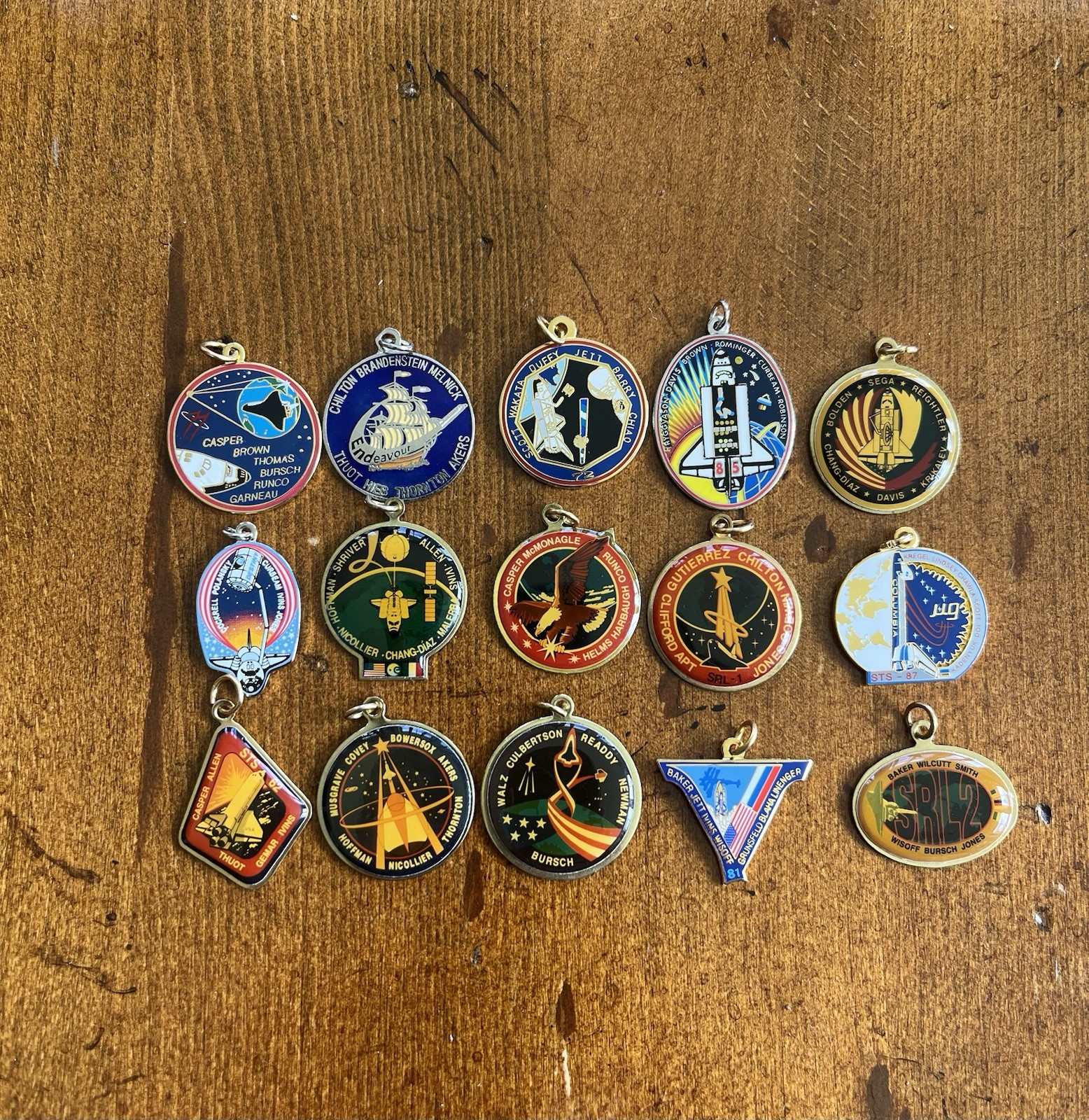 NASA Rare Charm Lot, Shuttle Missions Lot Of 15