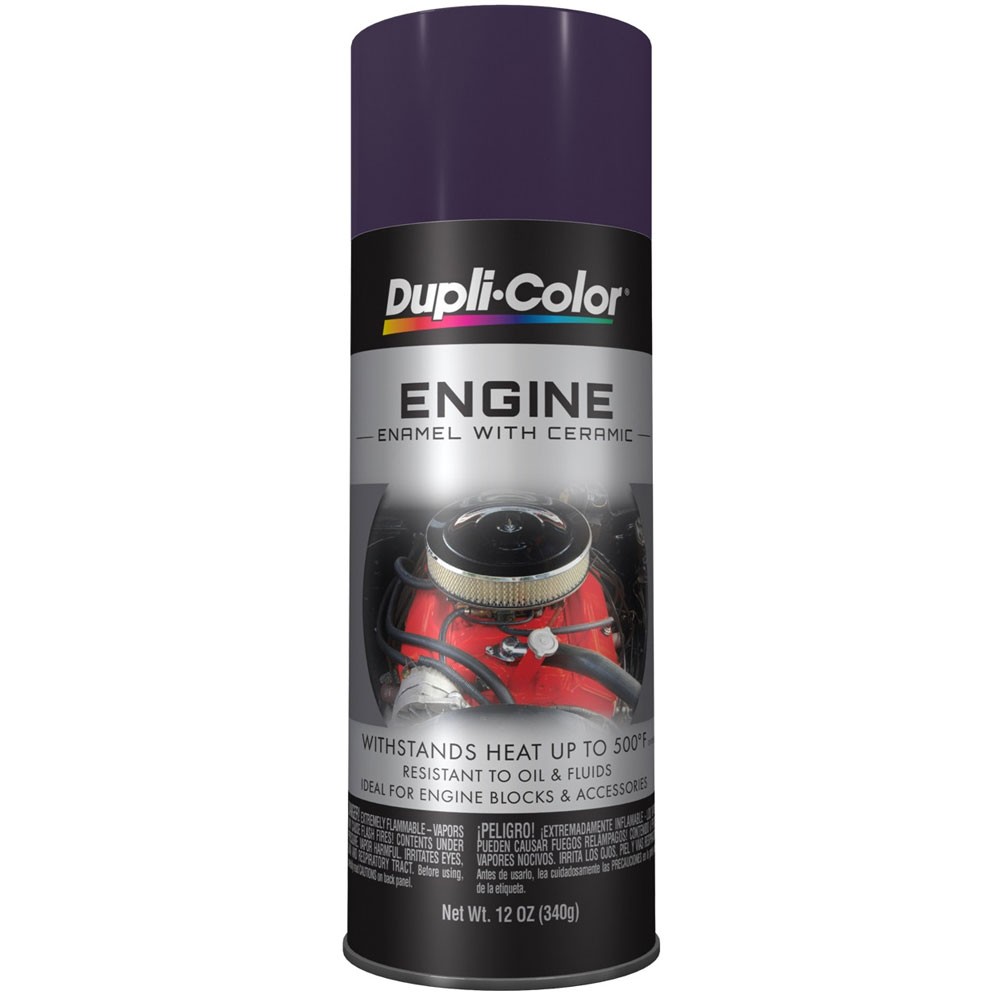 Duplicolor DE1640, Engine Enamel Paint w/ Ceramic, Plum Purple, 12 oz Aerosol