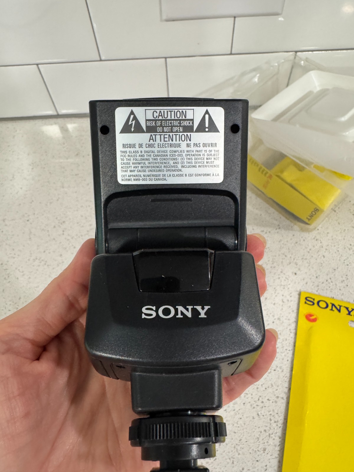 Sony Flash for DCR-HC40/65/85/1000 etc (HVL-FH1100) with box/manual