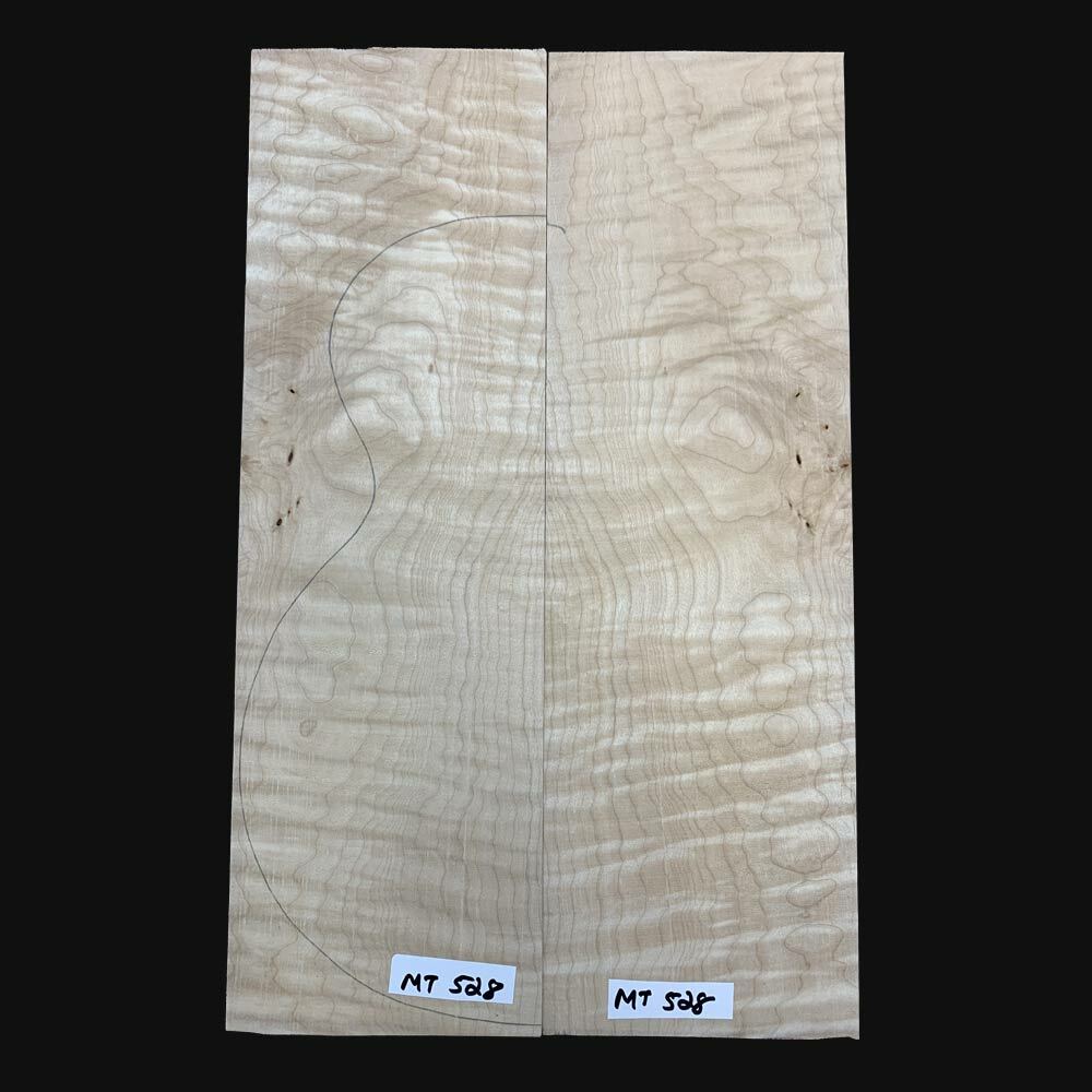 Quilted Maple Book Matched 21x 7x 5/8 Guitar Carved Top/Plates- Free Shipping