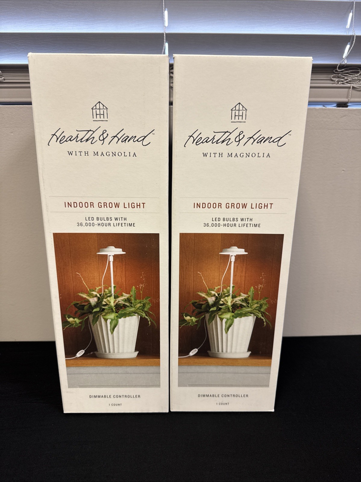 2X Hearth & Hand Indoor LED Grow Light With Stake & Dimmable Controller