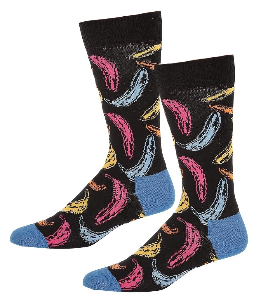 New Unisex Happy Socks  Unisex  Andy Warhol Banana Socks Mens 8-12 Womens 10-12