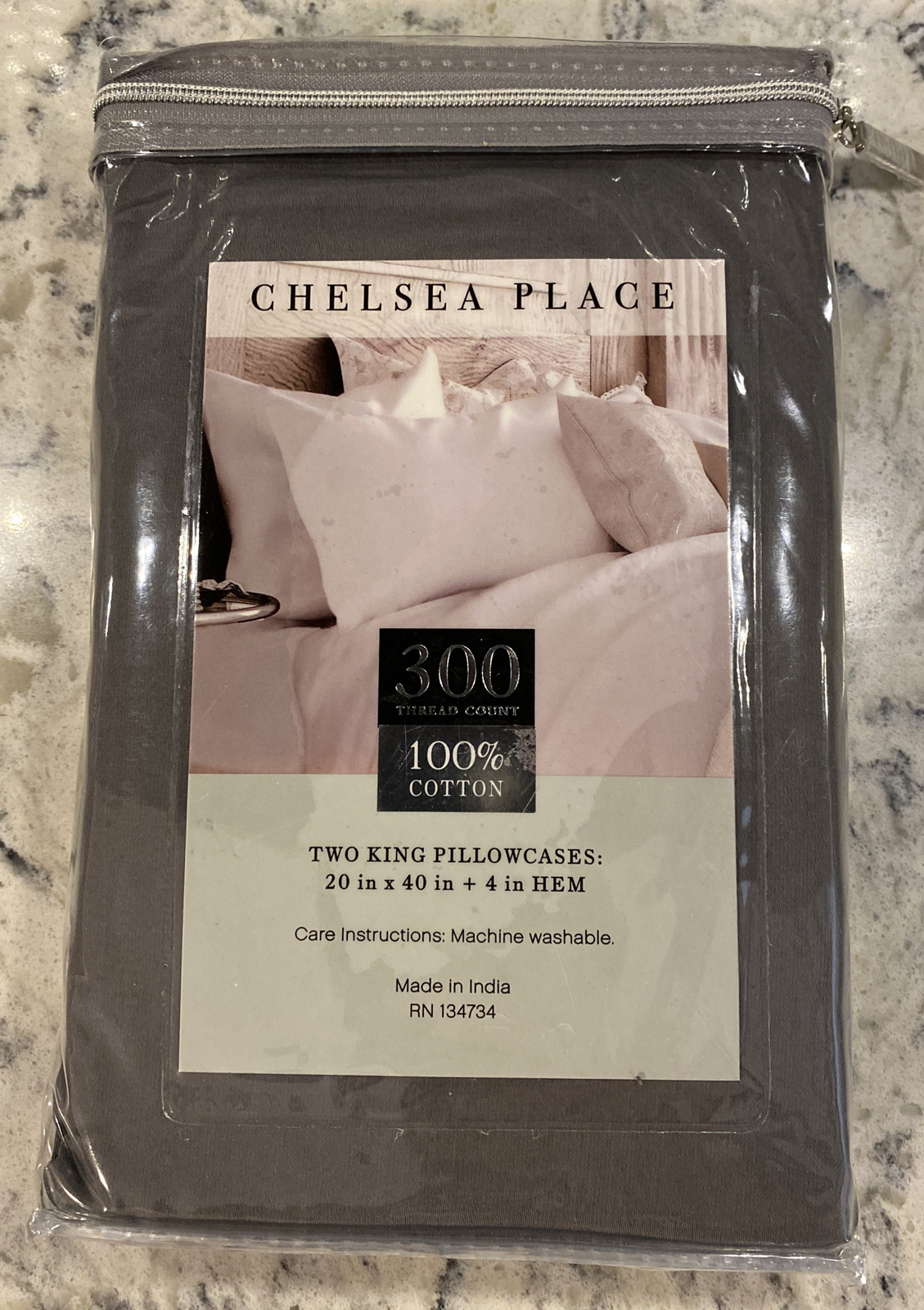 Chelsea Place Two King Pillowcases 300 Thread Count 100% Cotton