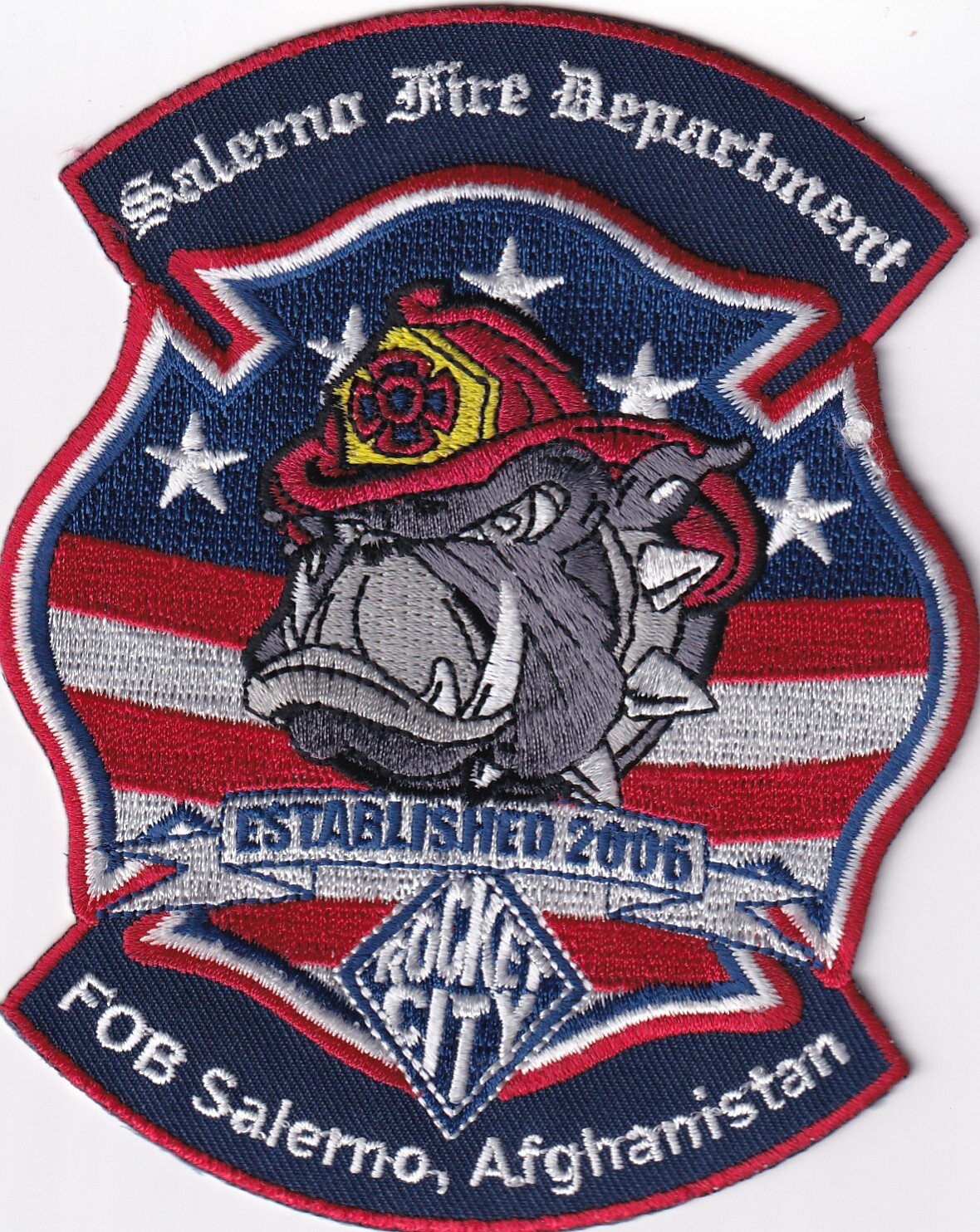 Salerno Fire Department patch FOB Salerno Afghanistan Rocket City 2006 US Army