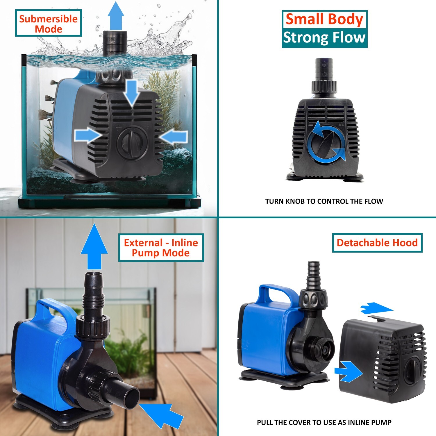 Amphibious water pump 920 GPH 1pc.